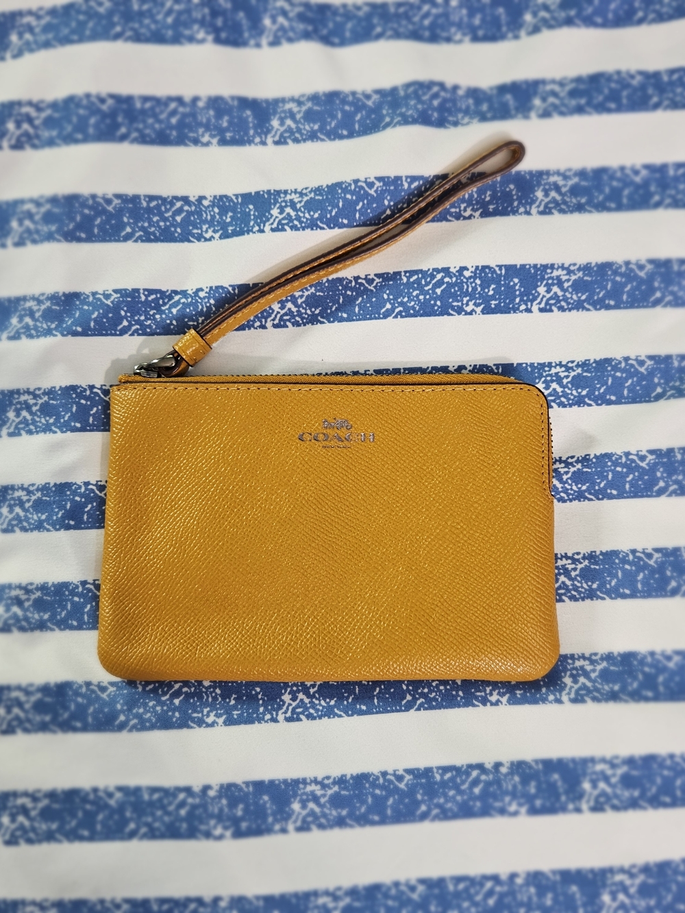 Coach Mustard Yellow Zip Wristlet